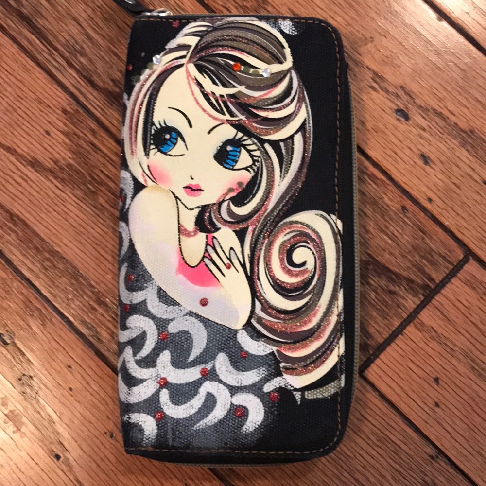FASHION Black accordion Wallet